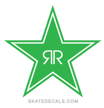 2 Rockstar Energy Drink Sticker Decals. Rockstar logo style sticker decal.